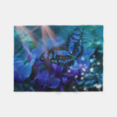 Magical Blue Butterfly Fleecedecke (Vorderseite (Horizontal))