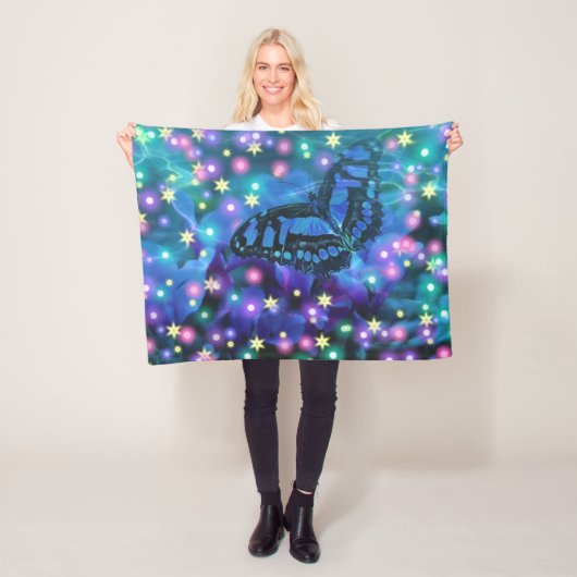 Magical Blue Butterfly Fleecedecke (Beispiel)