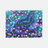 Magical Blue Butterfly Fleecedecke (Vorderseite (Horizontal))