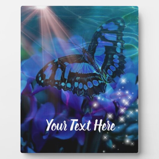 Magical Blue Butterfly Fotoplatte (Vorderseite)