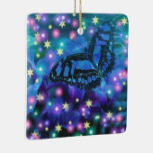 Magical Blue Butterfly Keramikornament (Rechts)