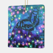Magical Blue Butterfly Keramikornament (Links)