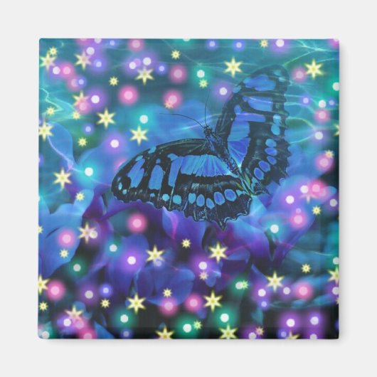 Magical Blue Butterfly Magnet (Vorne)