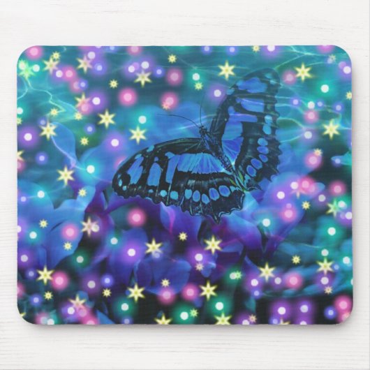 Magical Blue Butterfly Mousepad (Vorne)