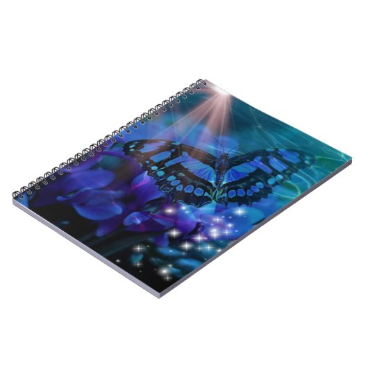 Magical Blue Butterfly Notizblock (Linke Seite)