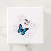 Magical blue butterfly pink glitter art geschenkanhänger (Beispiel)