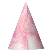 Magical blue butterfly pink glitter art partyhütchen (Rückseite)