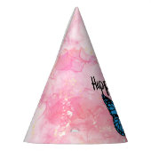 Magical blue butterfly pink glitter art partyhütchen (Links)