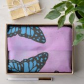 Magical blue butterfly pink glitter art seidenpapier (Geschenk)