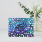 Magical Blue Butterfly Postkarte (Stehend Vorderseite)