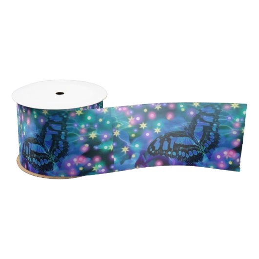Magical Blue Butterfly Satinband (Spule)