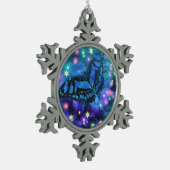Magical Blue Butterfly Schneeflocken Zinn-Ornament (Links)