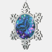 Magical Blue Butterfly Schneeflocken Zinn-Ornament (Rechts)