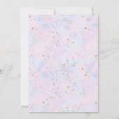 Magical Blue Cotton Candy und Glitzer Vielen Dank Einladung (Rückseite)