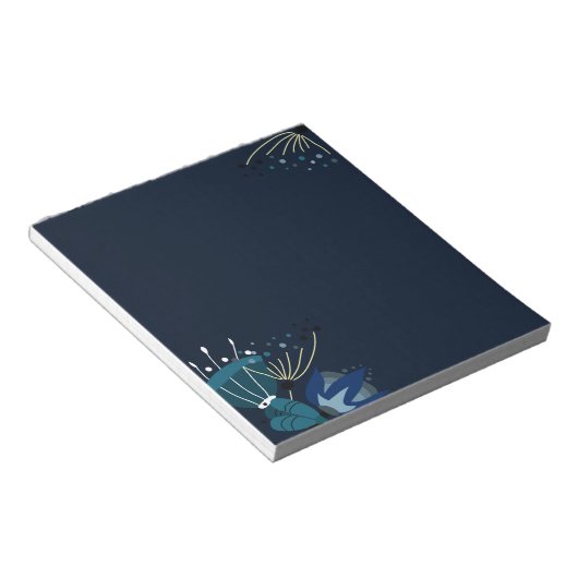 Magical Blue Flowers Notizblock (angewinkelt)
