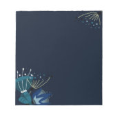 Magical Blue Flowers Notizblock (Vorderseite)
