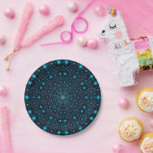 Magical Blue Glow Mandala Pappteller (Party)