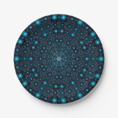 Magical Blue Glow Mandala Pappteller (Vorderseite)