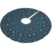 Magical Blue Glow Mandala Polyester Weihnachtsbaumdecke (Schrägansicht)