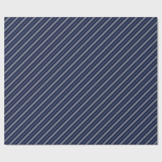 Magical Blue Gray School Stripes Pattern Geschenkpapier (Flach)