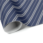 Magical Blue Gray School Stripes Pattern Geschenkpapier (Rolleneckpunkt)