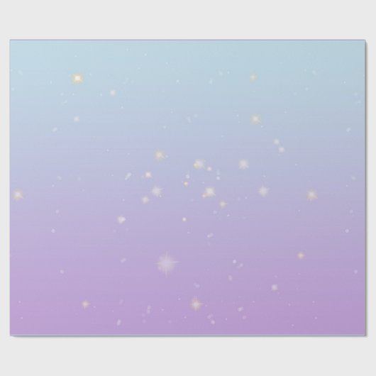 Magical Blue Lilac Bokeh Ästhetik Gradient Ombre Geschenkpapier (Flach)