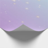 Magical Blue Lilac Bokeh Ästhetik Gradient Ombre Geschenkpapier (Ecke)