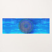 Magical Blue Mandala Yogamatte (Rückseite (Horizontal))