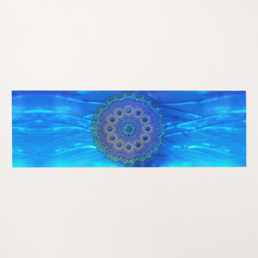 Magical Blue Mandala Yogamatte (Rückseite (Horizontal))