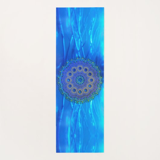 Magical Blue Mandala Yogamatte (Rückseite)