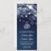 Magical Blue Night Stars Islamische Hochzeit Einladung (Vorderseite)