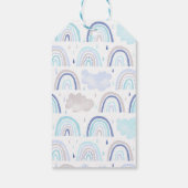 Magical Blue Rainbow Baby Dusche Vielen Dank Geschenkanhänger (Rückseite)