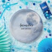 Magical Blue Sky mit flying Swans Baby Dusche Pappteller (Party)