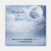 Magical Blue Sky mit flying Swans Wedding Magnet (Vorne)