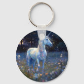 Magical Blue Unicorn Schlüsselanhänger mit Individ (Rückseite)