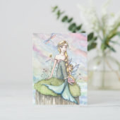 Magical Bluff Mermaid und Fairy Postcard Postkarte (Stehend Vorderseite)