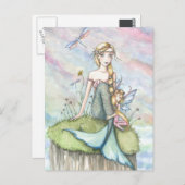 Magical Bluff Mermaid und Fairy Postcard Postkarte (Vorne/Hinten)