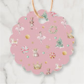Magical Blus Nutcracker Girl Birthday Floral Geschenkanhänger (Rückseite)