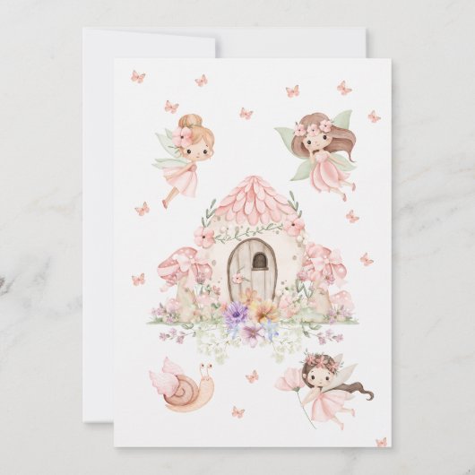 Magical Boho Arch Fairy Baby Shower Invitations Einladung (Rückseite)