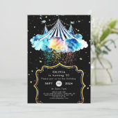 Magical Boho Circus Geburtstag Einladung (Stehend Vorderseite)