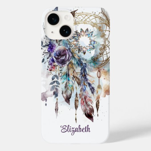 Magical Boho Crystals Dreamcatcher Case-Mate iPhone Hülle (Rückseite)