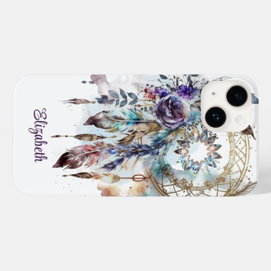 Magical Boho Crystals Dreamcatcher Case-Mate iPhone Hülle (Rückseite (Horizontal))