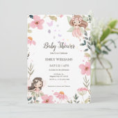 Magical Boho Fairy Baby Shower Invitatio Einladung (Stehend Vorderseite)