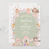 Magical Boho Fairy Garden Wildflower Einladung (Vorne/Hinten)