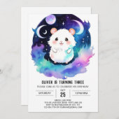 Magical Boho Hamster Birthday Einladung (Vorne/Hinten)