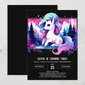 Magical Boho Horse Birthday Einladung (Vorne/Hinten)