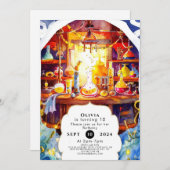 Magical Boho Labrador Scientist Birthday Einladung (Vorne/Hinten)