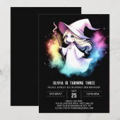 Magical Boho Wizard Birthday Einladung (Vorne/Hinten)