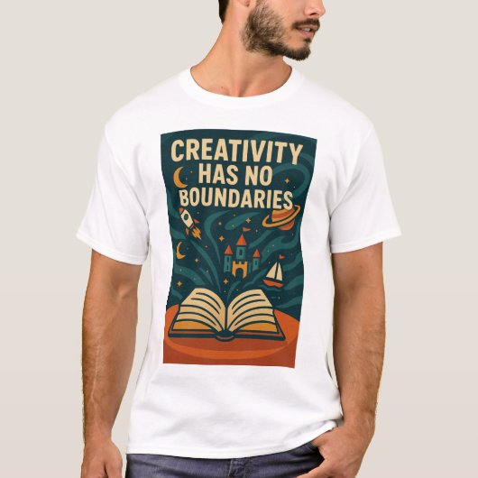 Magical Book Fantasy Illustration T-Shirt (Vorderseite)