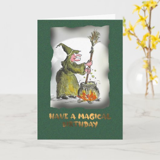 Magical Brthday Karte (Gelbe Blume)